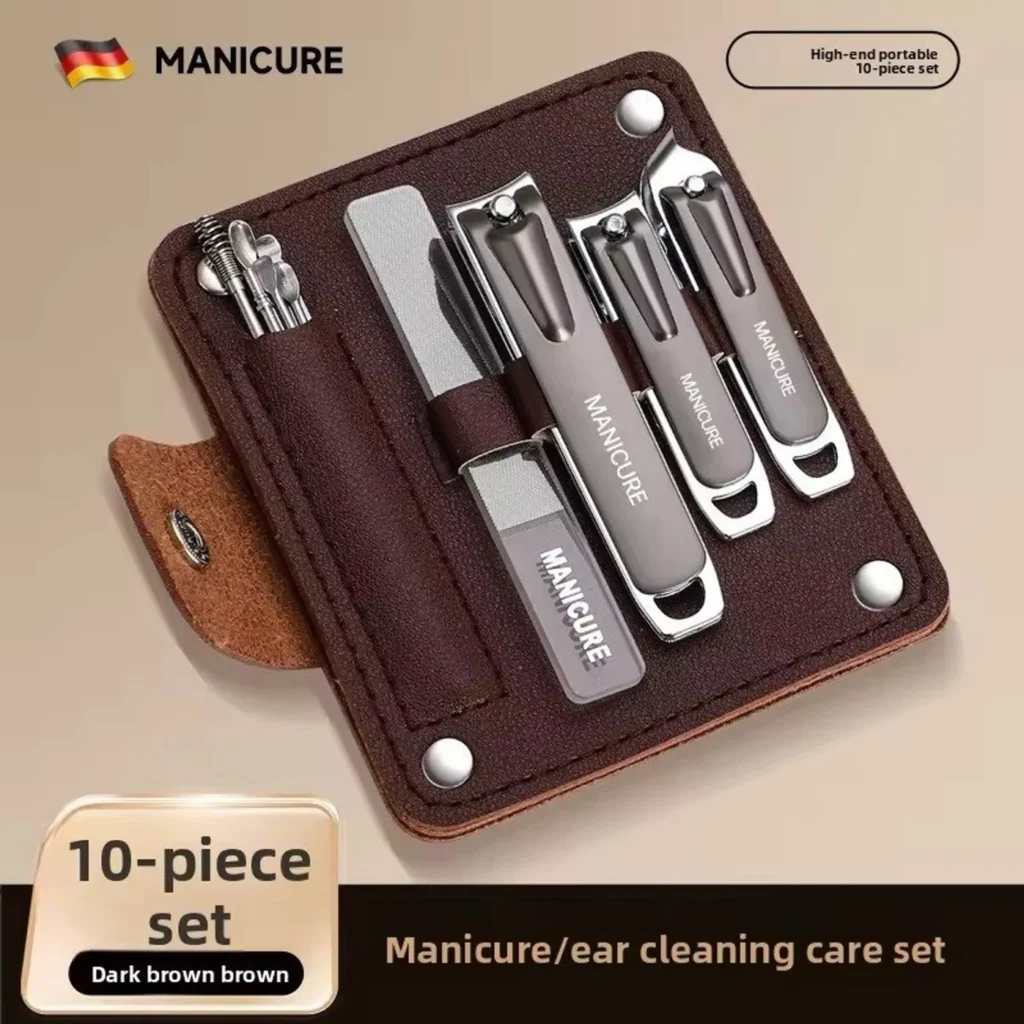 BAARITA Portable Nail Clipper Set 10 in 1 Professional Manicure Pedicure Kit