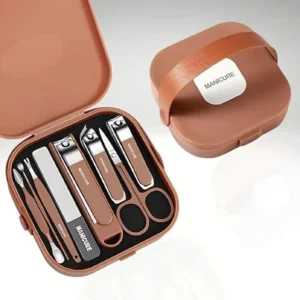 BAARITA Portable Nail Clipper Set 8 in 1 Professional Manicure Pedicure Kit